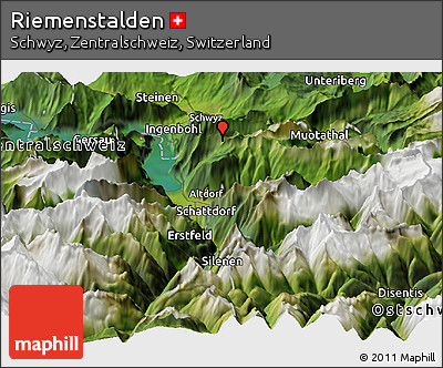 Satellite Panoramic Map of Riemenstalden