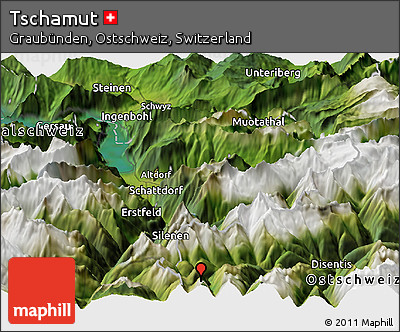 Satellite Panoramic Map of Tschamut