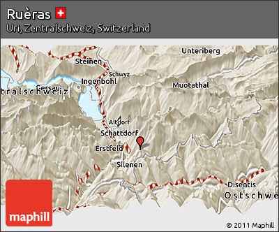 Shaded Relief Panoramic Map of Ruèras