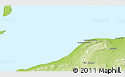 Physical 3D Map of the area around 46° 51' 18" N, 90° 1' 30" W