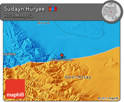 Political 3D Map of Sudayn Hüryee