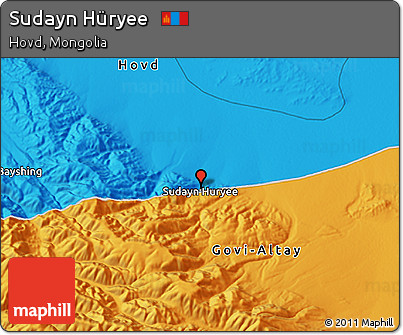Political 3D Map of Sudayn Hüryee