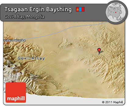 Satellite 3D Map of Tsagaan Ergin Bayshing