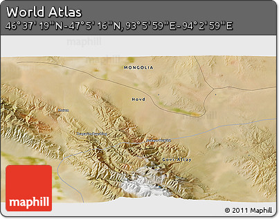 Satellite 3D Map of the Area around 46° 51' 18" N, 93° 34' 29" E