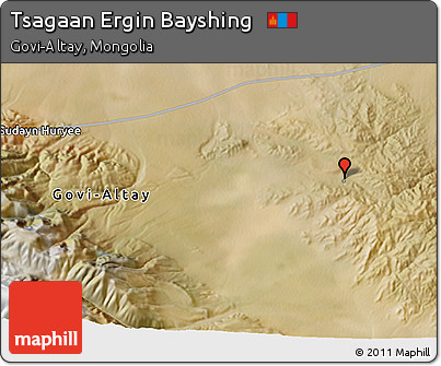 Satellite 3D Map of Tsagaan Ergin Bayshing