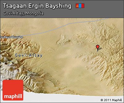 Satellite 3D Map of Tsagaan Ergin Bayshing