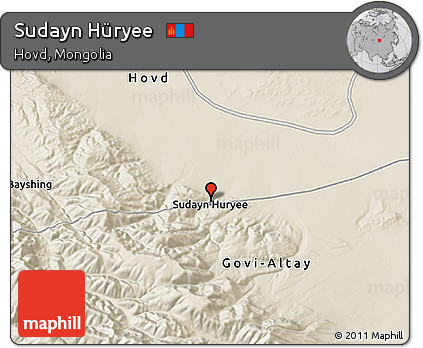 Shaded Relief 3D Map of Sudayn Hüryee
