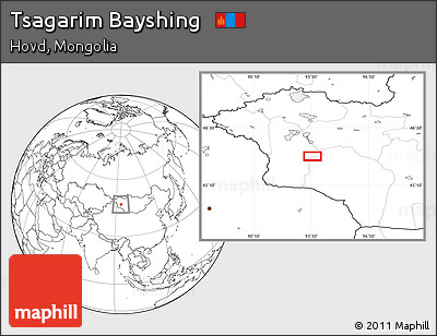 Blank Location Map of Tsagarim Bayshing