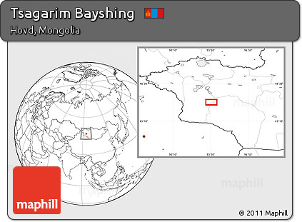 Blank Location Map of Tsagarim Bayshing