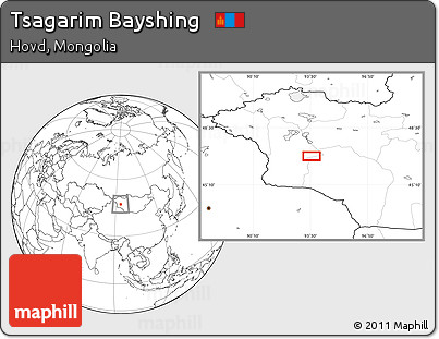 Blank Location Map of Tsagarim Bayshing