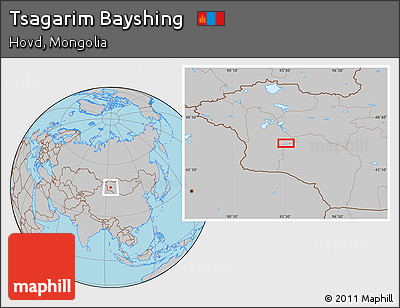 Gray Location Map of Tsagarim Bayshing