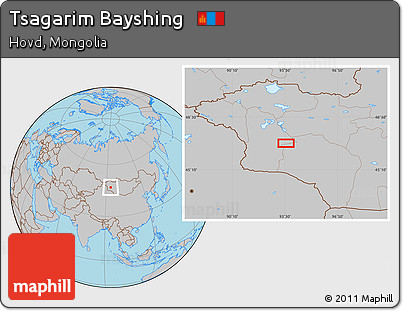 Gray Location Map of Tsagarim Bayshing