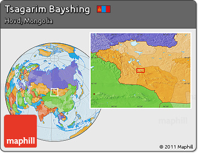 Political Location Map of Tsagarim Bayshing