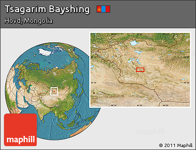 Satellite Location Map of Tsagarim Bayshing