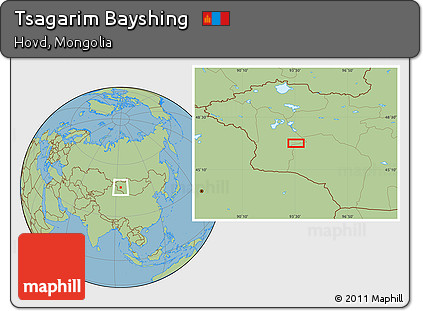 Savanna Style Location Map of Tsagarim Bayshing