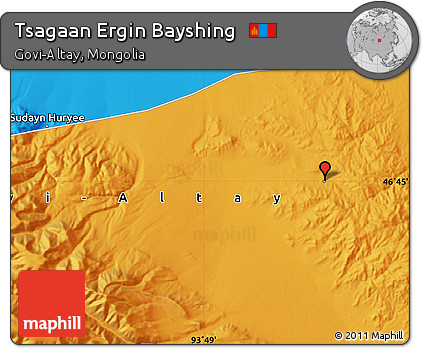 Political Map of Tsagaan Ergin Bayshing