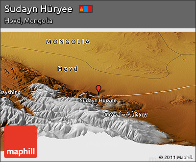 Physical Panoramic Map of Sudayn Hüryee