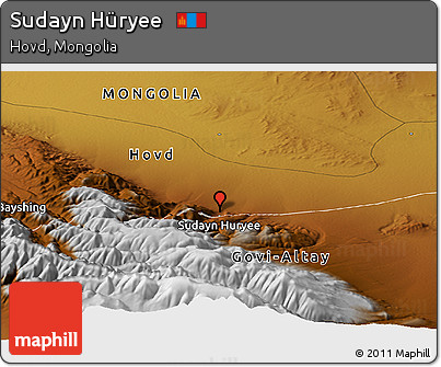 Physical Panoramic Map of Sudayn Hüryee