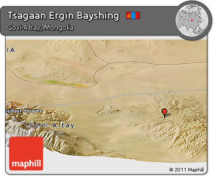 Satellite Panoramic Map of Tsagaan Ergin Bayshing