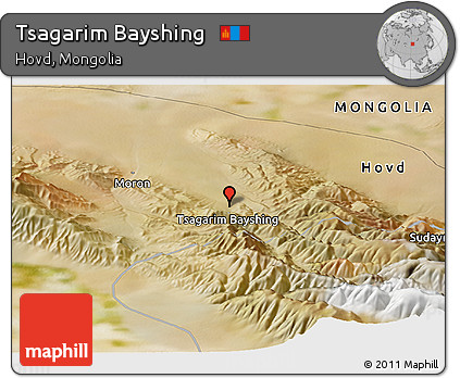 Satellite Panoramic Map of Tsagarim Bayshing