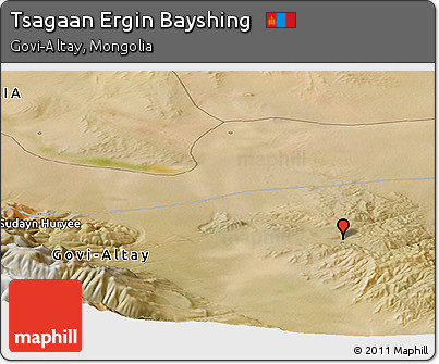 Satellite Panoramic Map of Tsagaan Ergin Bayshing