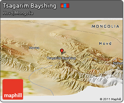 Satellite Panoramic Map of Tsagarim Bayshing