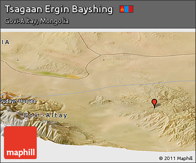 Satellite Panoramic Map of Tsagaan Ergin Bayshing