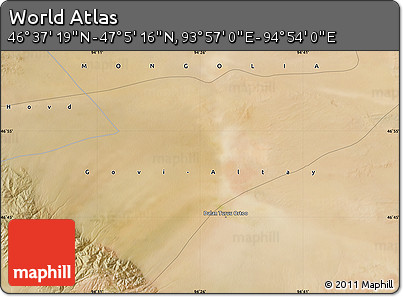 Satellite Map of the Area around 46° 51' 18" N, 94° 25' 30" E
