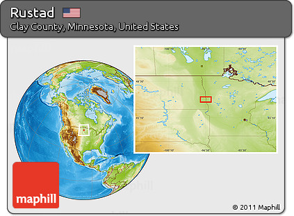 Physical Location Map of Rustad