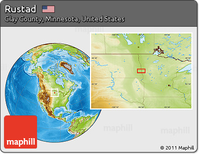 Physical Location Map of Rustad