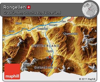 Physical 3D Map of Rongellen