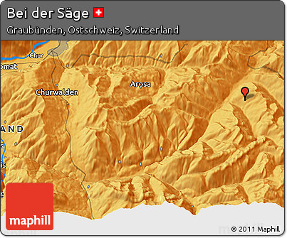 Political 3D Map of Bei Der Säge
