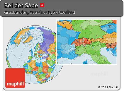 Political Location Map of Bei Der Säge