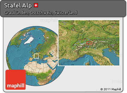 Satellite Location Map of Stafel Alp