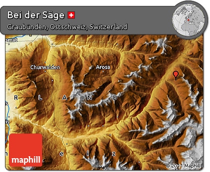 Physical Map of Bei Der Säge