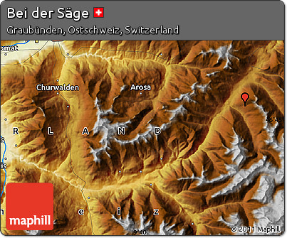Physical Map of Bei Der Säge