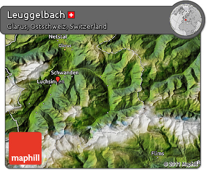 Satellite Map of Leuggelbach