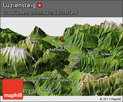 Satellite Panoramic Map of Luziensteig