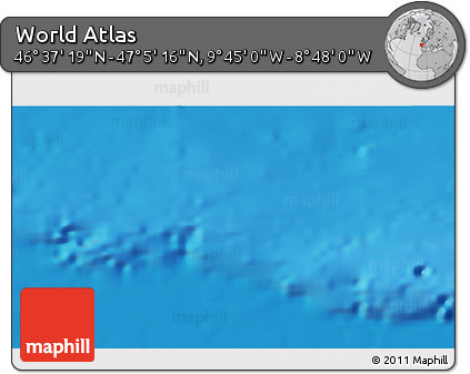 Physical 3D Map of the Area around 46° 51' 18" N, 9° 16' 30" W