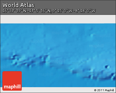 Physical 3D Map of the Area around 46° 51' 18" N, 9° 16' 30" W