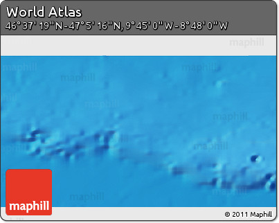 Physical 3D Map of the Area around 46° 51' 18" N, 9° 16' 30" W