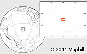 Blank Location Map of the area around 46° 9' 26" S, 0° 4' 30" E