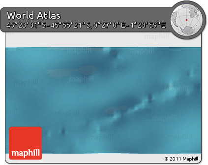 Satellite 3D Map of the Area around 46° 9' 26" S, 0° 55' 29" E