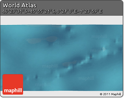 Satellite 3D Map of the Area around 46° 9' 26" S, 0° 55' 29" E