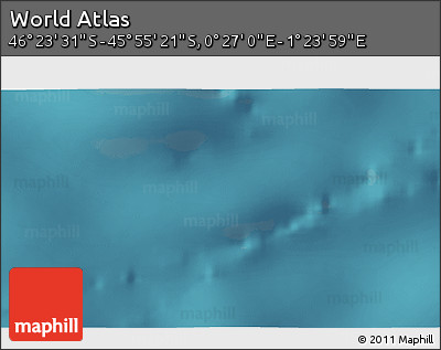Satellite 3D Map of the Area around 46° 9' 26" S, 0° 55' 29" E