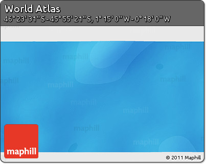 Political 3D Map of the Area around 46° 9' 26" S, 0° 46' 30" W
