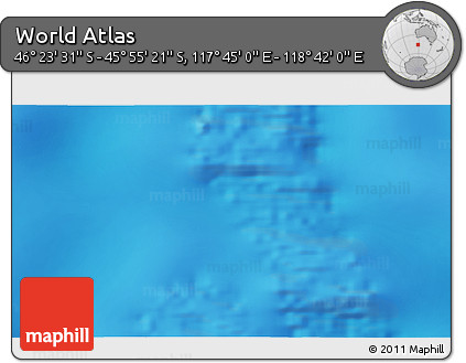Physical 3D Map of the Area around 46° 9' 26" S, 118° 13' 29" E
