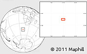 Blank Location Map of the area around 46° 9' 26" S, 11° 7' 30" E