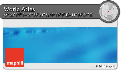 Physical Panoramic Map of the Area around 46° 9' 26" S, 11° 7' 30" E