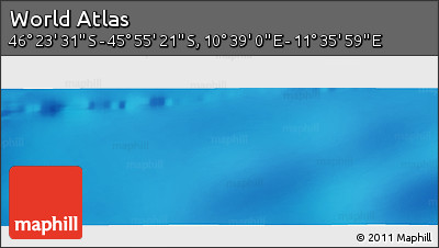 Physical Panoramic Map of the Area around 46° 9' 26" S, 11° 7' 30" E